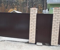 Выполненная работа Откатные ворота 3900x1900 производство Дорос c автоматикой Doorhan.